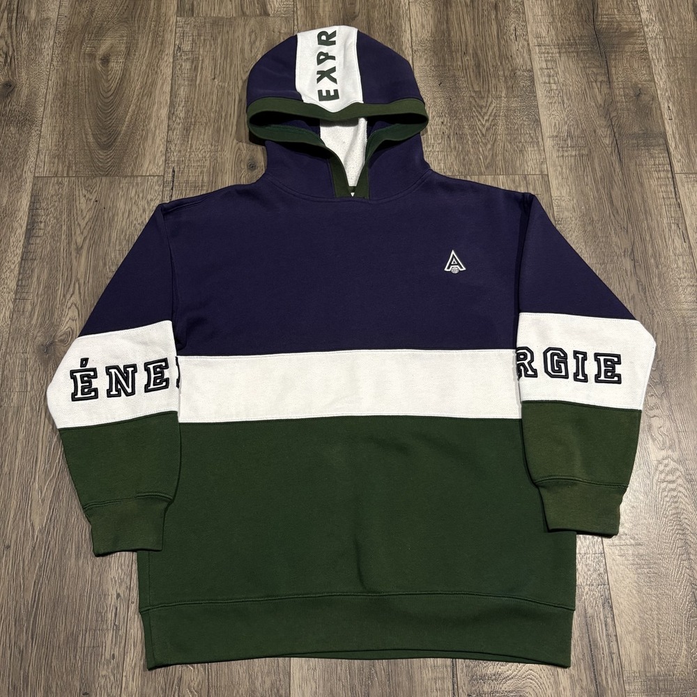 VTG Express Athletique Hoodie Mens XL Colorblock Energie Fleece Logo